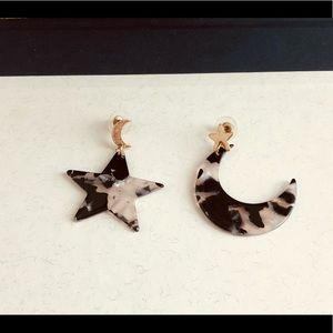 Star and moon earrings!